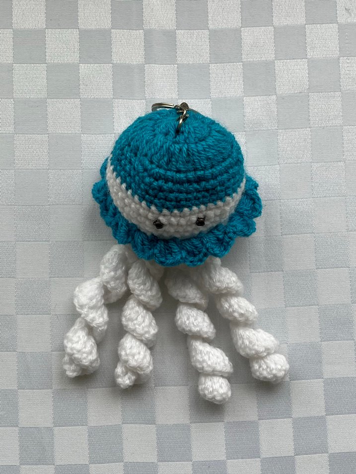 Turkuaz Örgü Denizanası Anahtarlık - Görsel 2