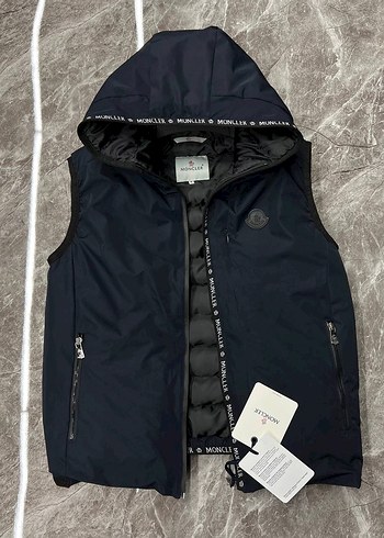 Siyah Kapüşonlu Erkek Kolsuz Mont - Görsel 2