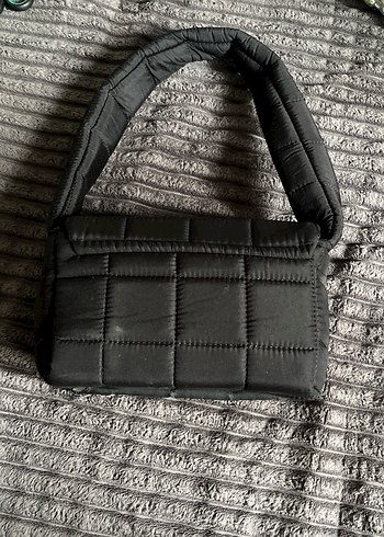 Kadın Siyah Kareli Sokak Stili Çanta - Görsel 2