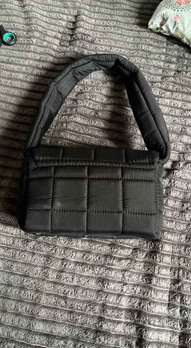 Kadın Siyah Kareli Sokak Stili Çanta - Görsel 2