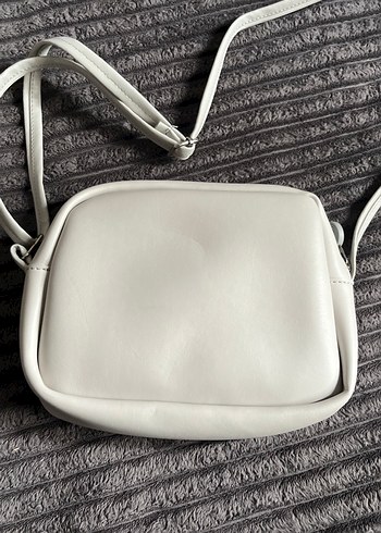 Beyaz Deri Kadın Omuz Çantası - Görsel 3