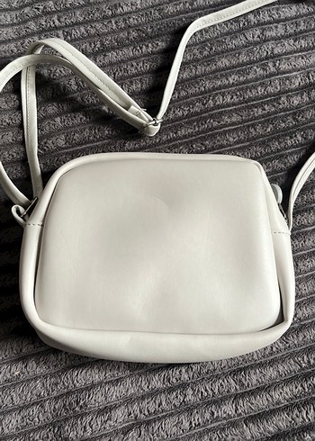 Beyaz Deri Kadın Omuz Çantası - Görsel 4