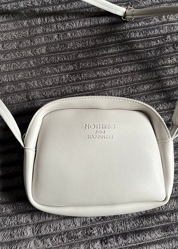 Beyaz Deri Kadın Omuz Çantası - Görsel 2