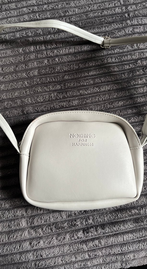 Beyaz Deri Kadın Omuz Çantası - Görsel 2