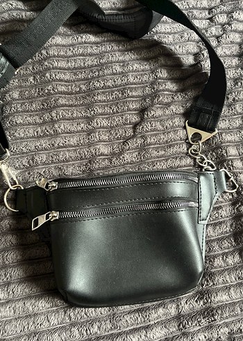 Siyah Deri Kadın Omuz Çantası - Görsel 2