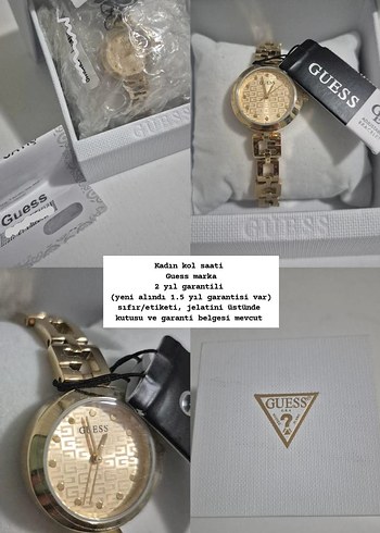 Guess Kadın Gold Kordonlu Saat