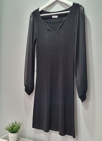 Siyah Mini Elbise - Görsel 3