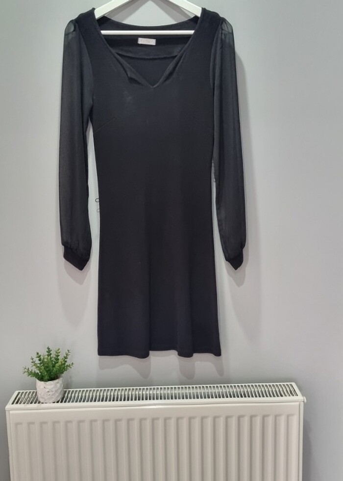 Siyah Mini Elbise - Görsel 2