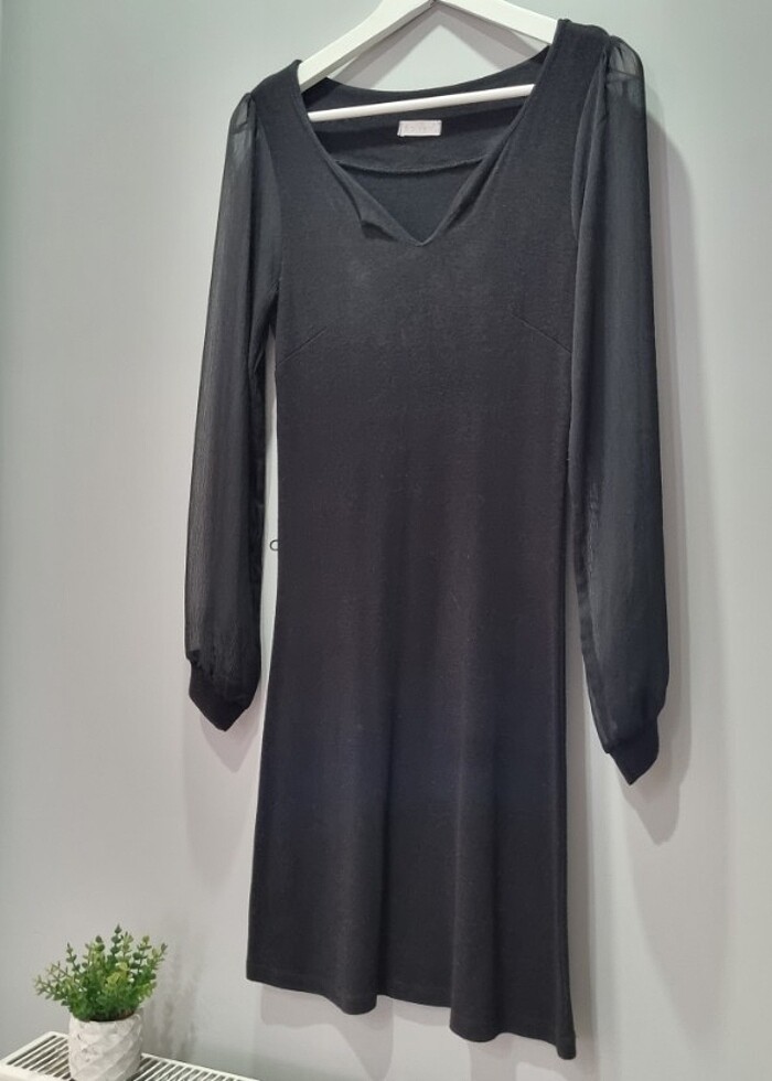 Siyah Mini Elbise - Görsel 3