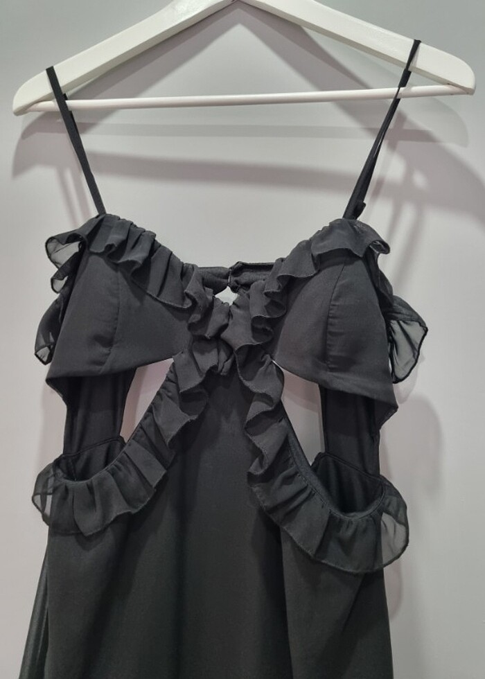 Siyah Abiye Elbise - Görsel 4