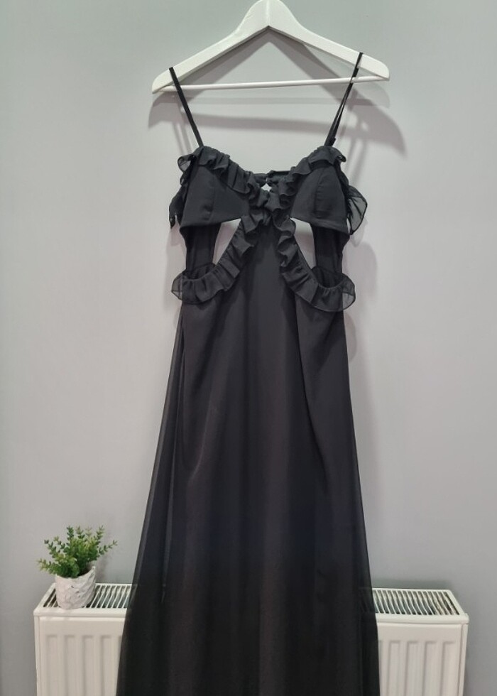 Siyah Abiye Elbise - Görsel 5