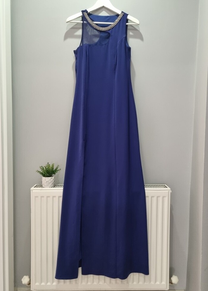 Mavi Abiye Elbise - Görsel 3