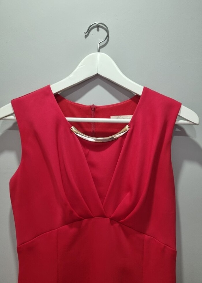 Kırmızı Mini Elbise - Görsel 4