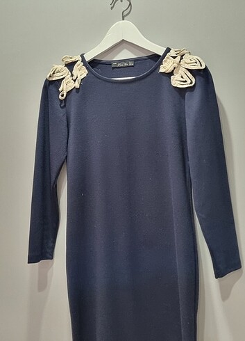 Lacivert Kısa Elbise - Görsel 3