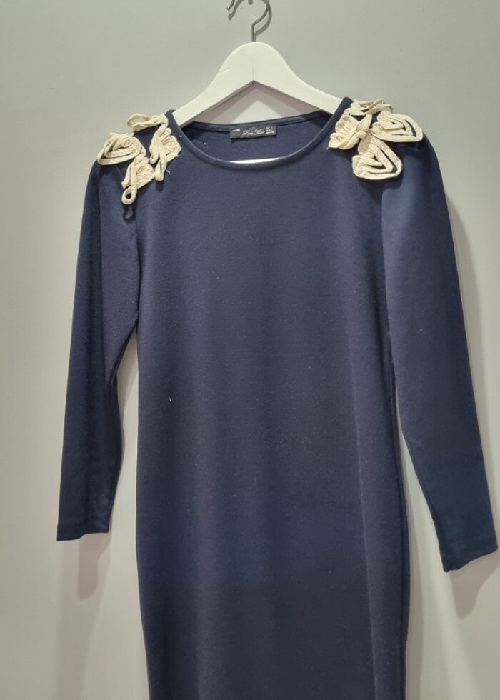 Lacivert Kısa Elbise - Görsel 3