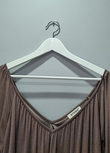 Vizon Yarasa kol mini elbise - Görsel 5