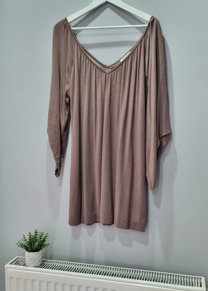 Vizon Yarasa kol mini elbise - Görsel 2