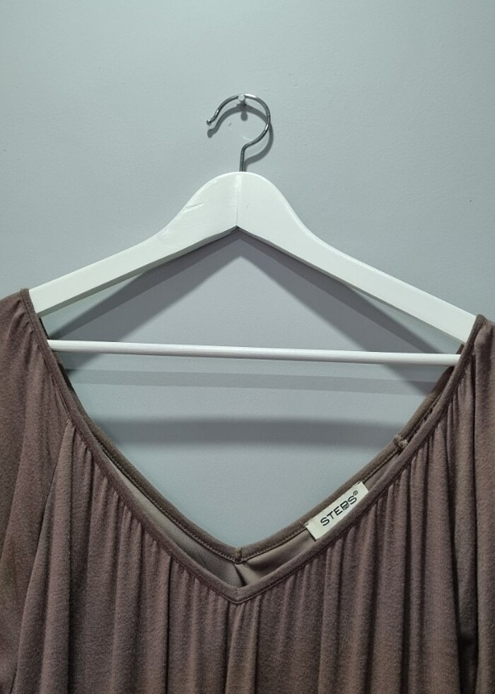 Vizon Yarasa kol mini elbise - Görsel 5