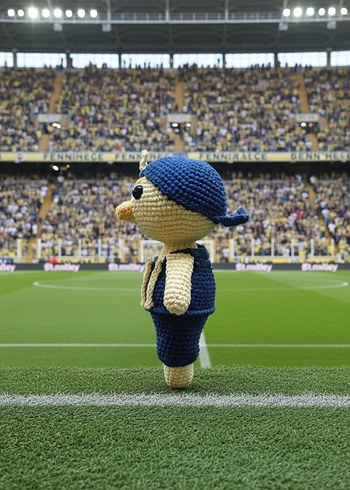 Amigurumi fenerbahçe maskotu yellow - Görsel 2