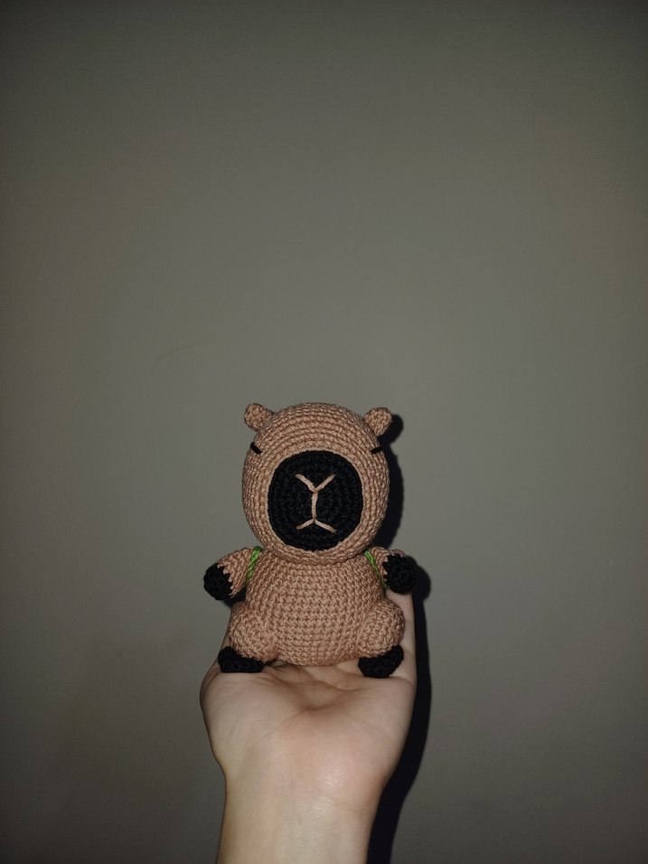 amigurumi çantalı kapibara - Görsel 2