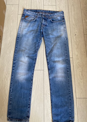 Düğmeli Mavi kadın Denim Pantolon