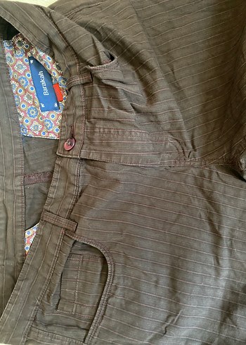 Bershka Kahverengi Regular Fit Keten kadın Pantolon