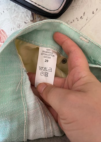Comptoir des Cotonniers Turkuaz Midi Boy Kadın Kot Pantolon
