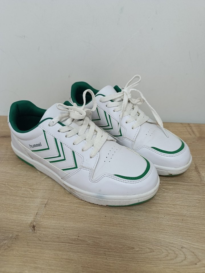 Hummel Beyaz Yeşil Bağcıklı Spor Ayakkabı - Görsel 2
