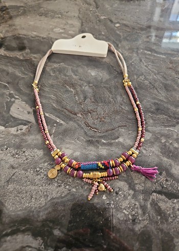 Bohem Çok Renkli Boncuklu Uzun Kolye - Görsel 2