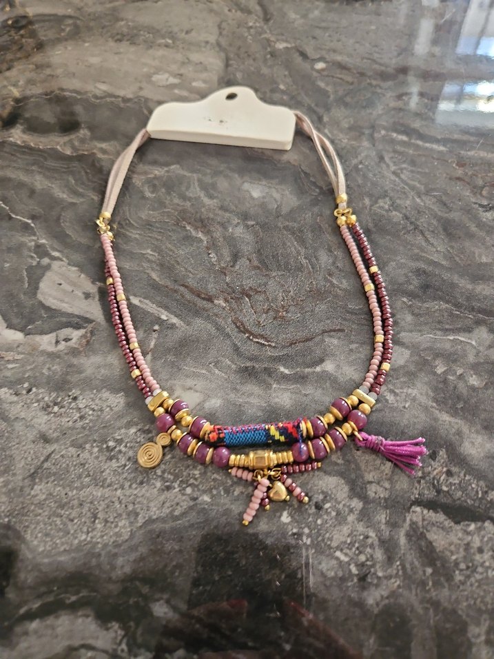 Bohem Çok Renkli Boncuklu Uzun Kolye - Görsel 2