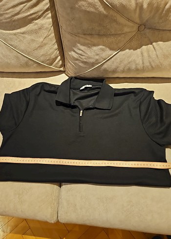 Fermuarlı Siyah Erkek Polo Tişört - Görsel 5