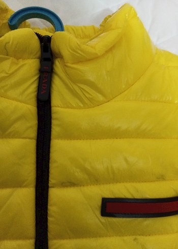 Sarı Fermuarlı Kadın Şişme Yelek - Görsel 4