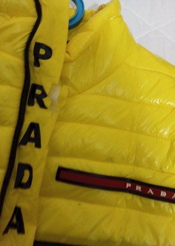 Sarı Fermuarlı Kadın Şişme Yelek - Görsel 2