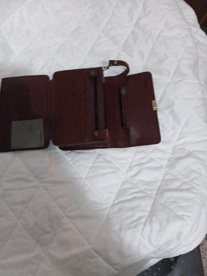 mürdüm Deri Vintage erkek kol Cüzdanı - Görsel 4