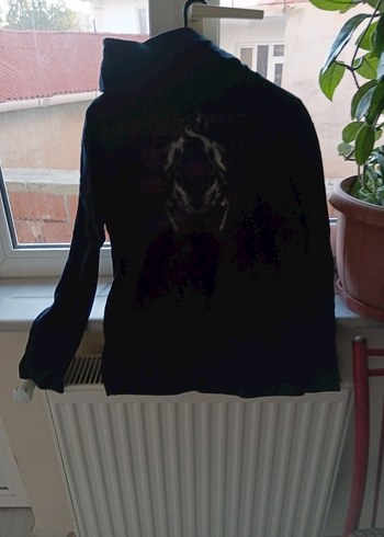 Siyah Baskılı Uzun Kollu Gotik Hamile Ceket sweet - Görsel 3