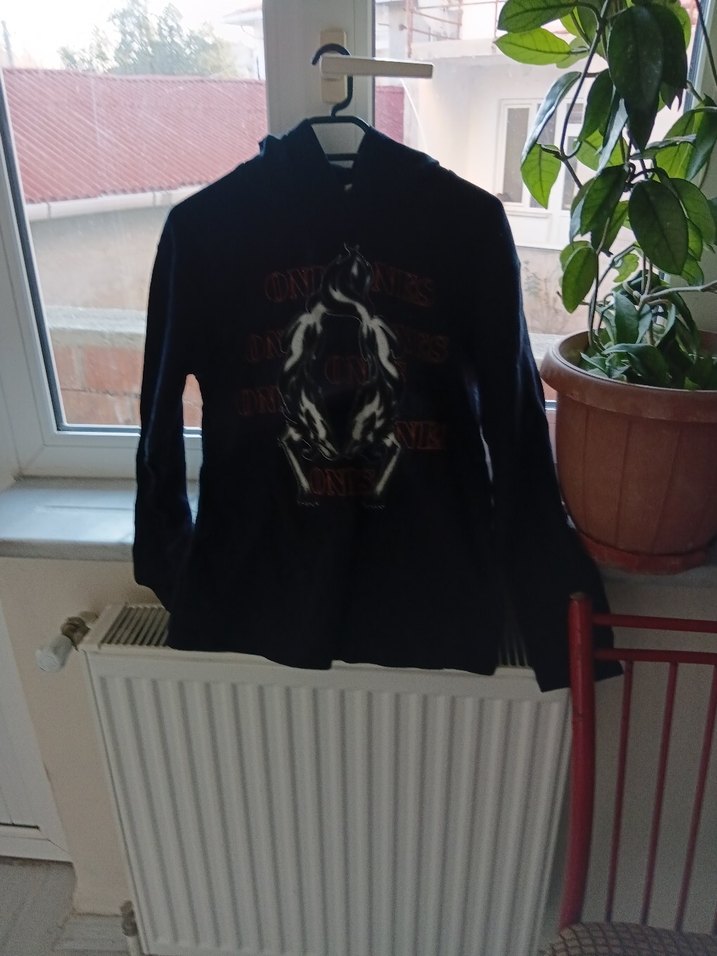 Siyah Baskılı Uzun Kollu Gotik Hamile Ceket sweet - Görsel 2