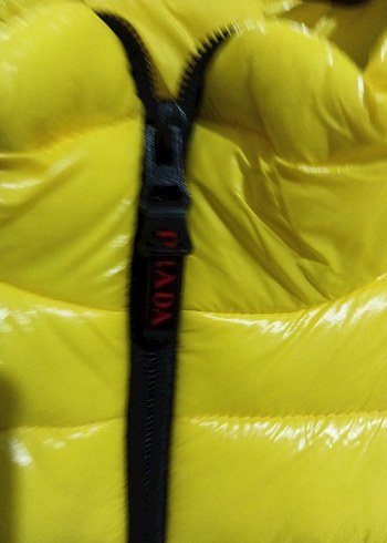 Sarı Siyah Fermuarlı Erkek Şişme Yelek PRADA - Görsel 3