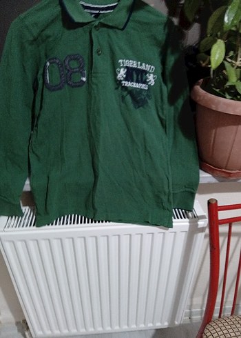 Erkek Çocuk Haki Polo Yaka Sweatshirt - Görsel 3