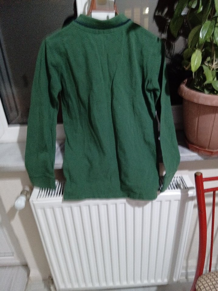 Erkek Çocuk Haki Polo Yaka Sweatshirt - Görsel 4