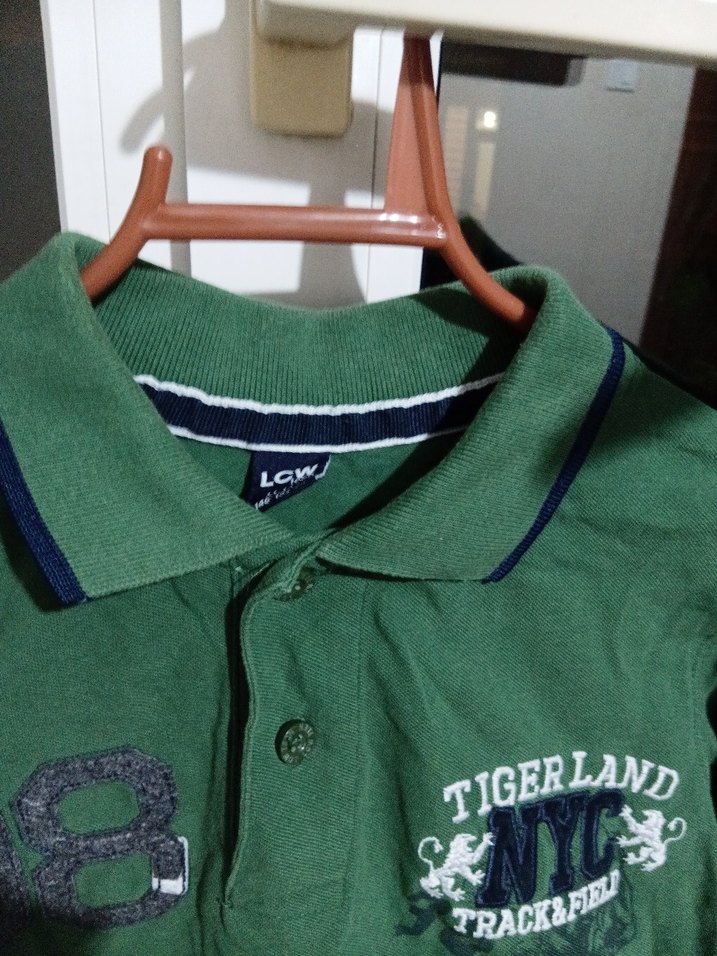 Erkek Çocuk Haki Polo Yaka Sweatshirt - Görsel 2