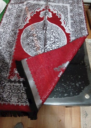 Bordo Desenli simli seccade - Görsel 5