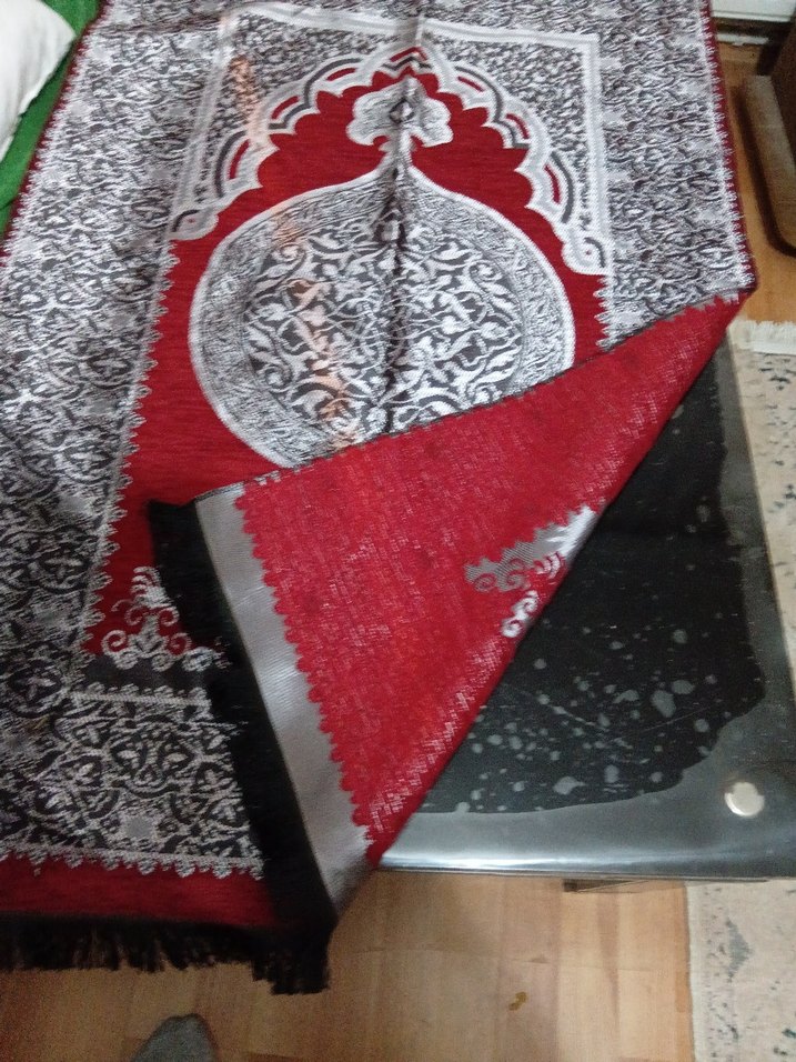 Bordo Desenli simli seccade - Görsel 5