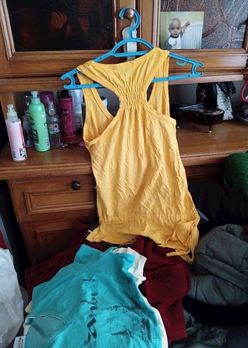 Sarı Baskılı Bohem Kolsuz Mini Üst ürün sıfırdır# miray# - Görsel 4