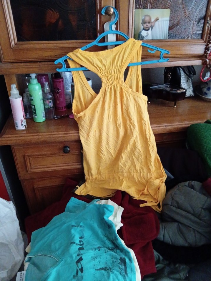 Sarı Baskılı Bohem Kolsuz Mini Üst ürün sıfırdır# miray# - Görsel 4