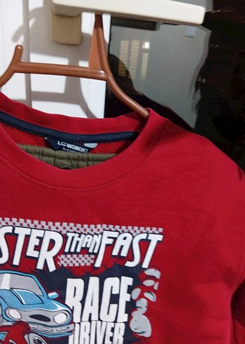 Kırmızı Baskılı Erkek Çocuk Sweatshirt - Görsel 3