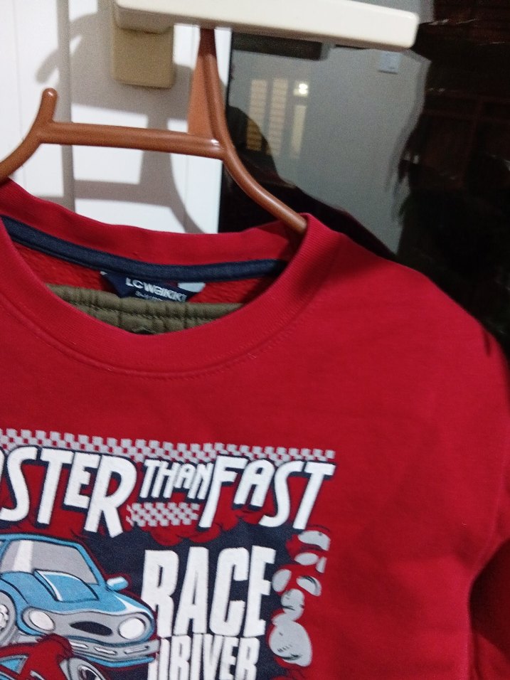 Kırmızı Baskılı Erkek Çocuk Sweatshirt - Görsel 3