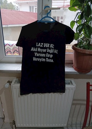 Baskılı Siyah Kız Tişörtü, Kısa Kollu, Salaş - Görsel 5