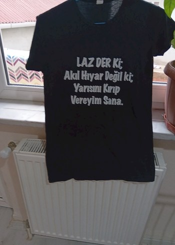 Baskılı Siyah Kız Tişörtü, Kısa Kollu, Salaş - Görsel 6