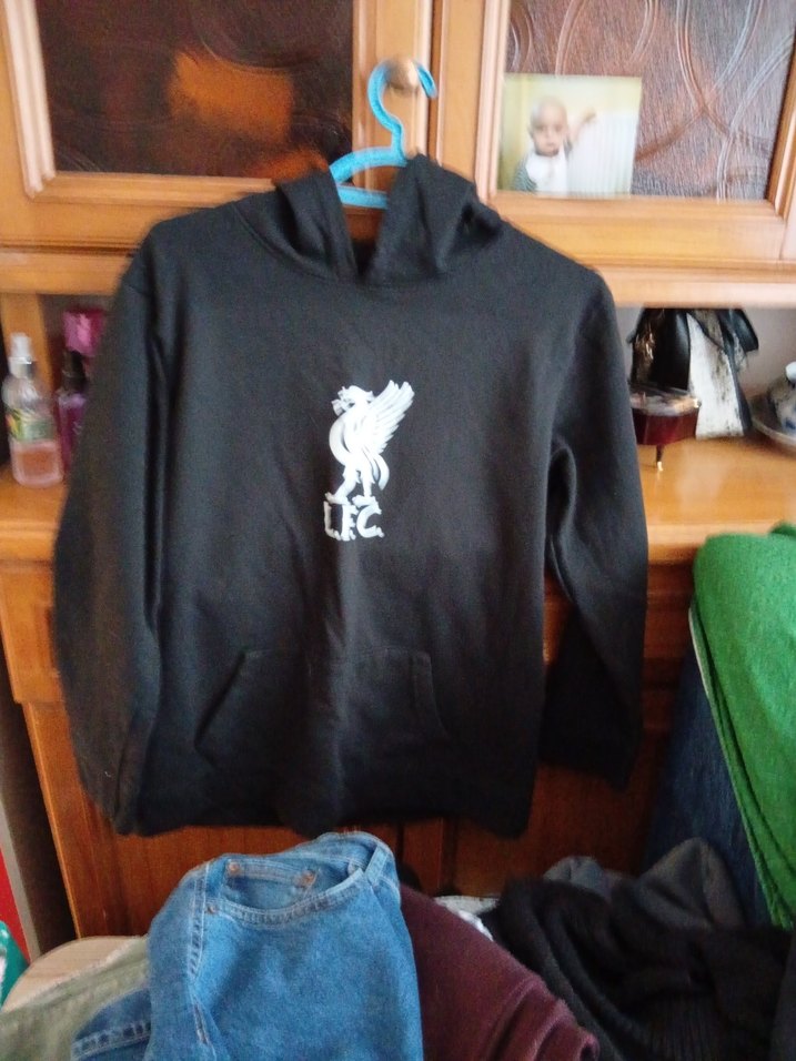 Siyah Kapüşonlu Baskılı Kadın Sweatshirt YENİDİR lcw - Görsel 3