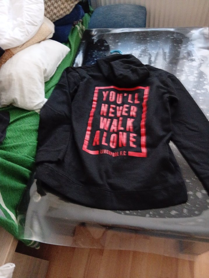 Siyah Kapüşonlu Baskılı Kadın Sweatshirt YENİDİR lcw - Görsel 2